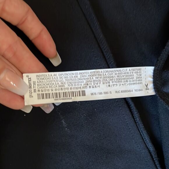 Zara  SLIM Black DRESS WITH SQUARE NECKLINE Sz-Small - Picture 10 of 16